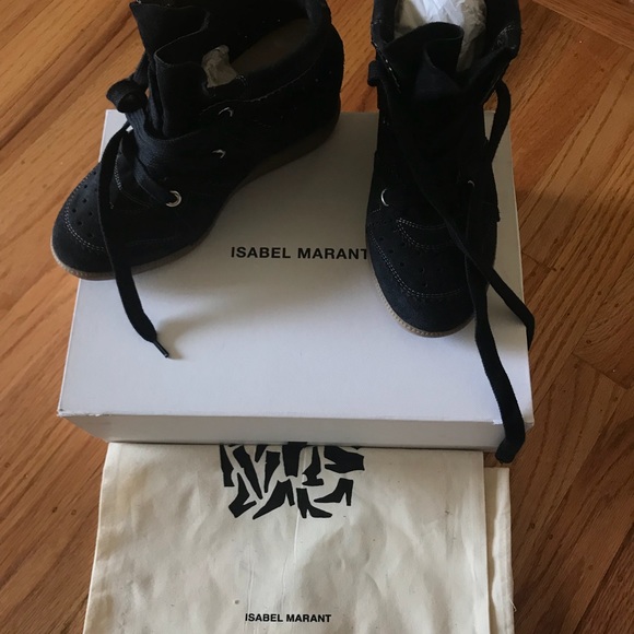 Isabel Marant VelvetStainerBasketHiddenWedgeBootie - Picture 2 of 6